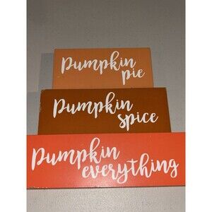 Pumpkin Fall Block Table Sitter Sign Pumpkin Spice